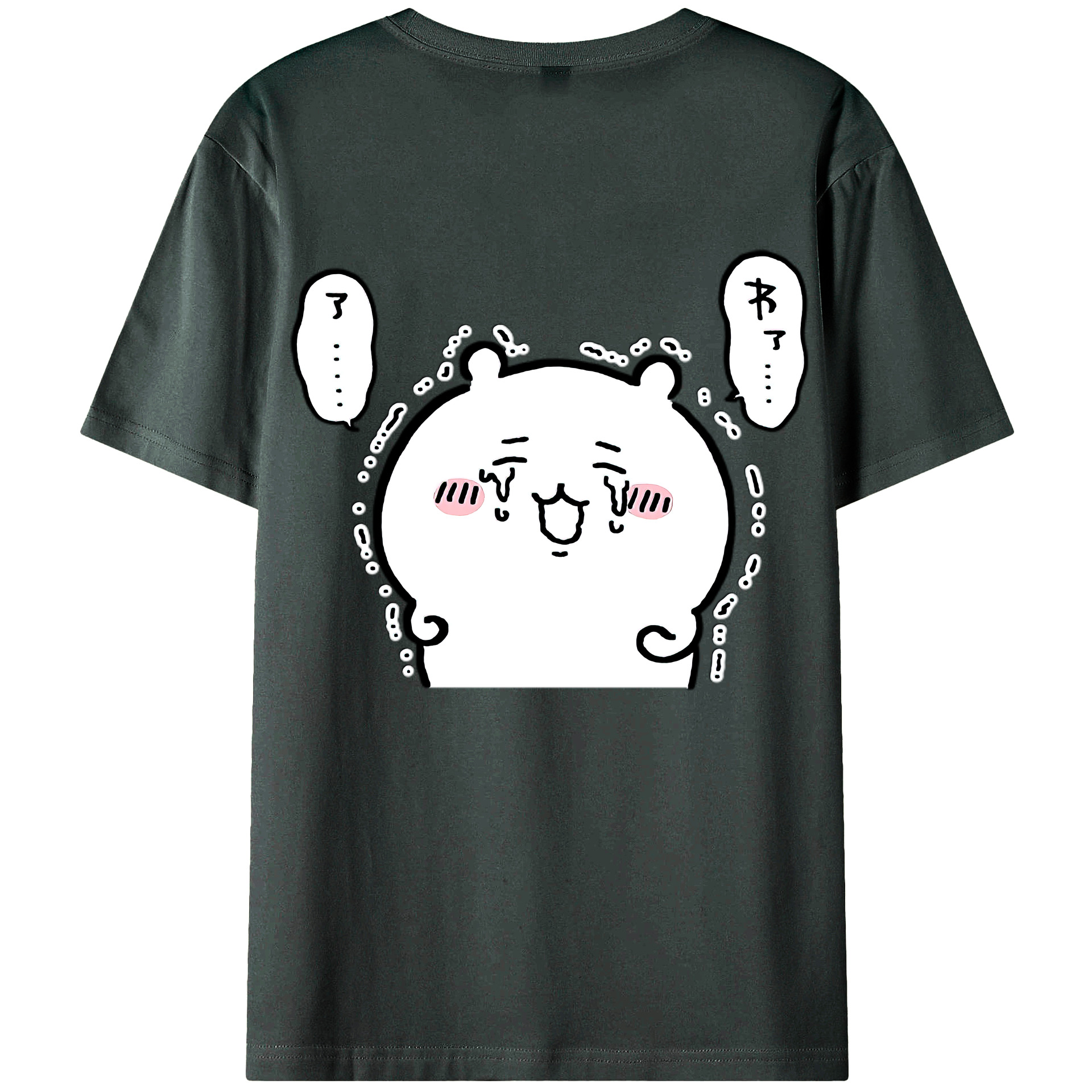 （画像用） ちいかわ ちいかわ Chii-kawa chiikawa 綿100％ メンズ半袖Tシャツ（バックプリント） 通気性